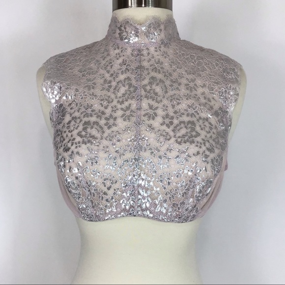 Victoria's Secret Other - Dream Angels high neck metallic mock VS bra 34c